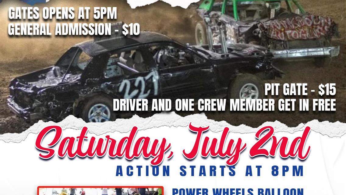 Demolition Derby presented by Bingham Equipment Company and Bingham Carquest Auto Parts July 2nd up next at the diamond