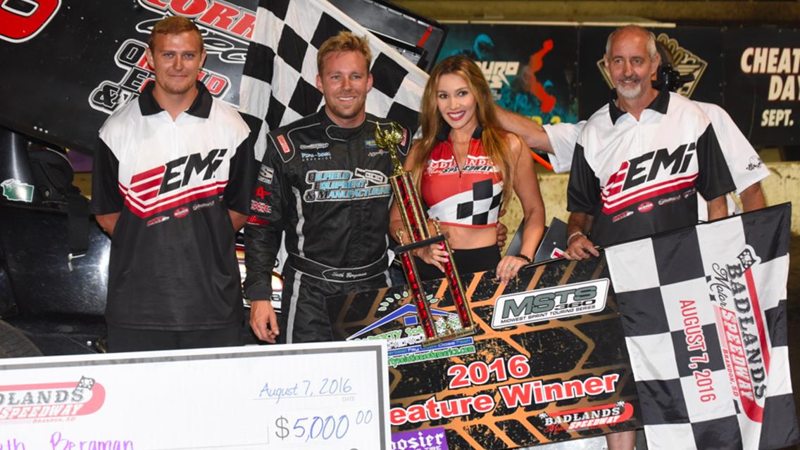 Bergman Wins at Badlands Following First Feature Made at 360 Knoxville Nationals