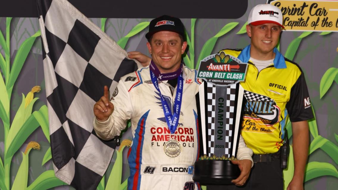 61! Bacon’s Knoxville Triumph Puts Him One Shy of USAC Sprint Record