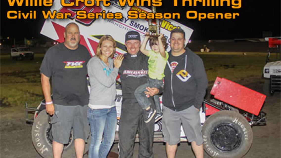 Willie Croft Wins Thrilling Civil War Series Season Opener