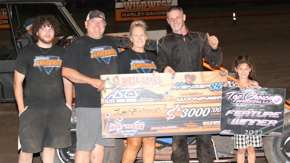 Zimmerman Leads It All In Inaugural Avenger 35 At West Texas Raceway