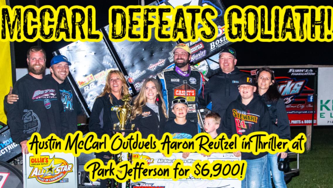 Austin McCarl holds off Aaron Reutzel for first-ever All Star victory in thriller at Park Jefferson International Speedway