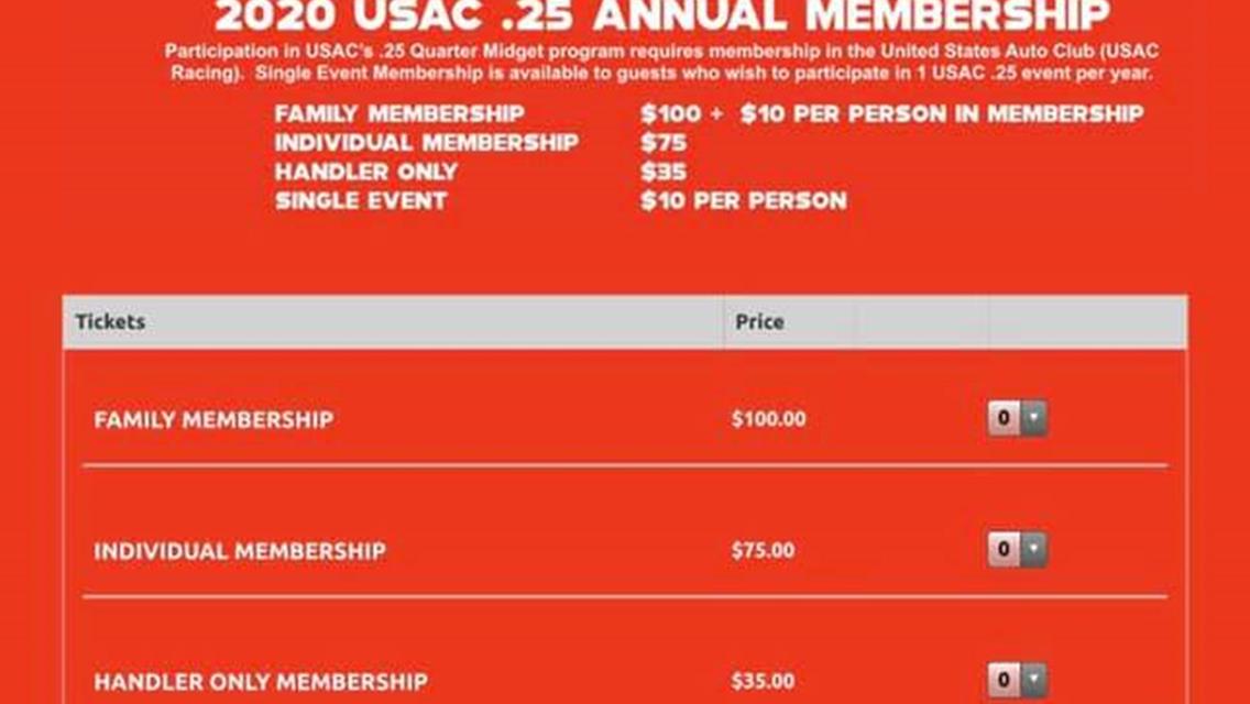 USAC 2020 Membership is Open! usac25license.com