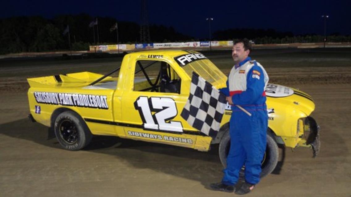 MIKE LEWIS GETS FIRST TRUCK WIN, ROBERT REED TAKES $1000 SLIDE FOR 5