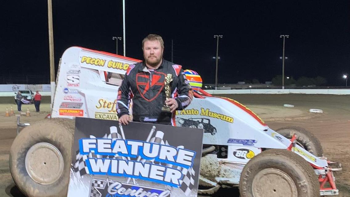R.J. Johnson Remains Perfect With ASCS CAS Non-Wing Sprint Cars