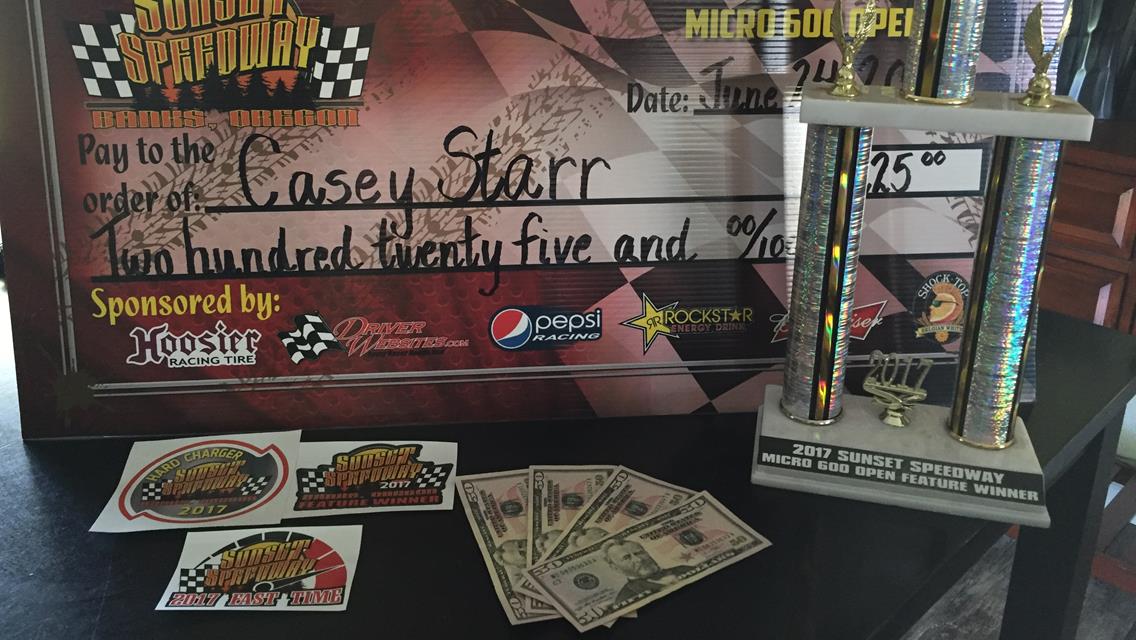 Casey Starr Racing Takes The Win at Sunset Speedway