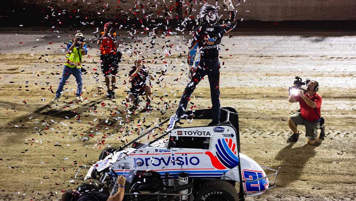Karter Sarff Wins Chaotic Ironman 55 Opener with Last Turn Overtake to Checkered Flag