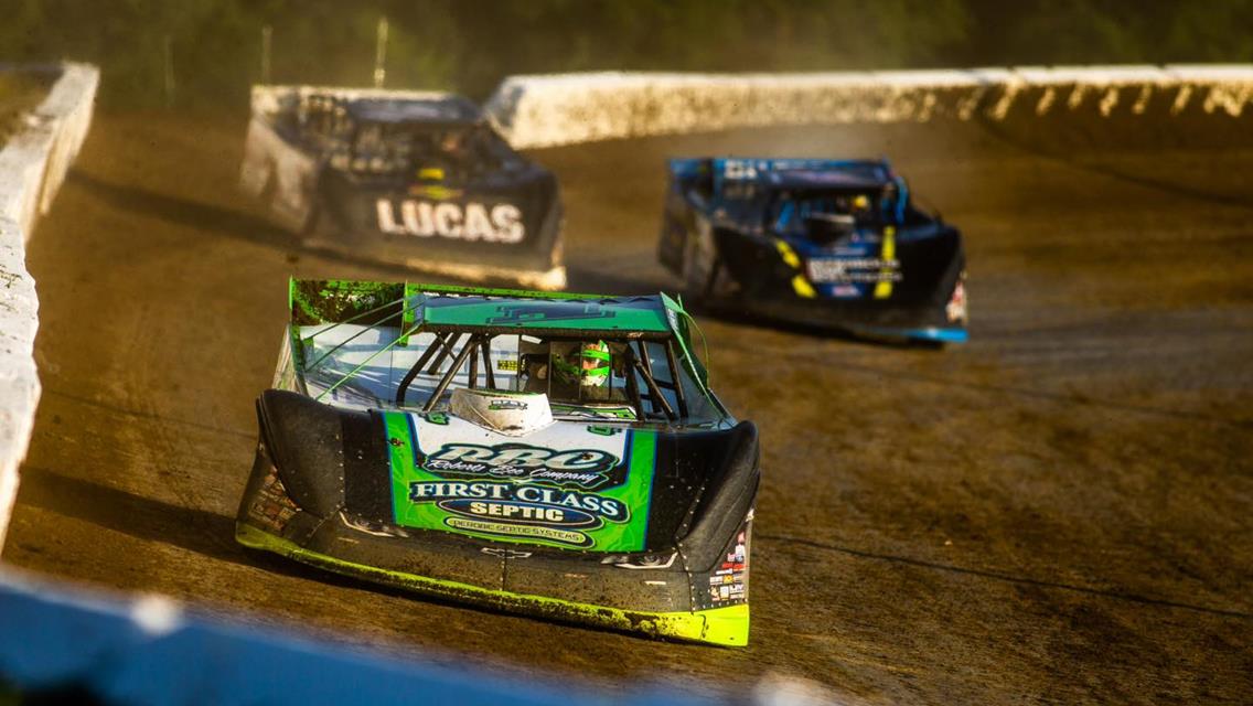 Deer Creek Speedway (Spring Valley, MN) – Lucas Oil Late Model Dirt Series – NAPA Auto Parts Gopher 50 – July 6th-8th, 2023.  (Heath Lawson photo)
