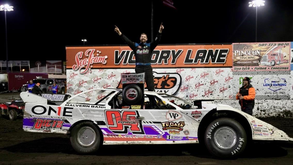 Pospisil Wins Ben Nothdurft Memorial, Lund Also Victorious at Huset’s Speedway During Silver Dollar Nationals Presented by MyRacePass Opener