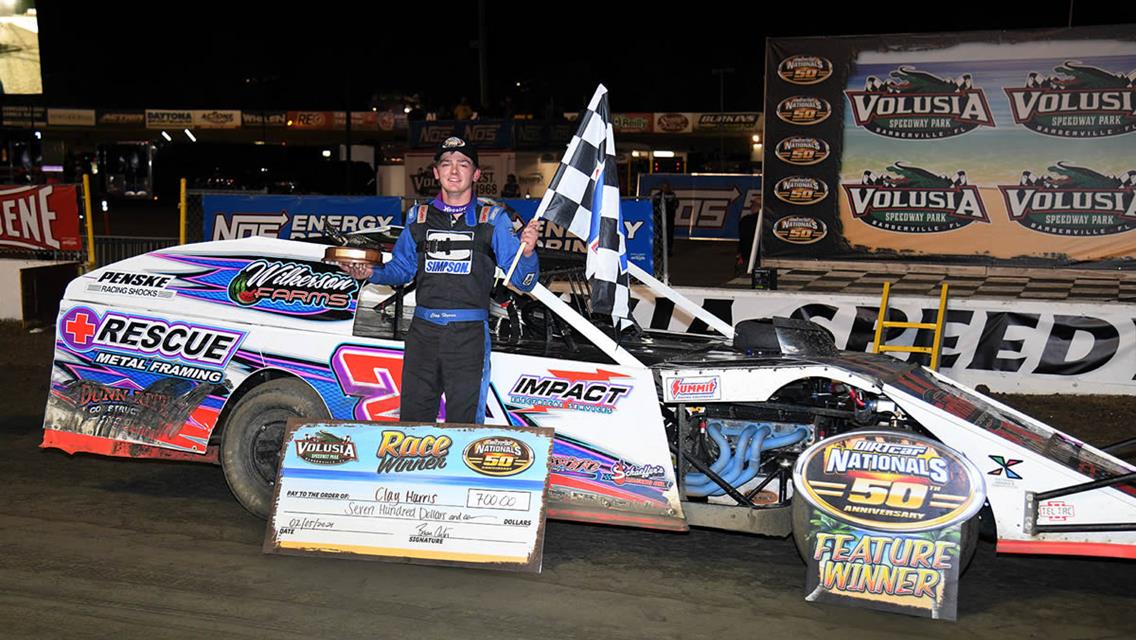 Harris grabs first career DIRTcar Nationals feature win at Volusia