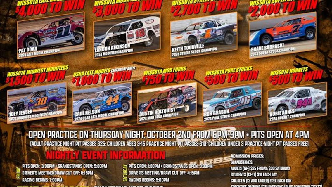 Details for Fall Classic at Ogilvie Raceway Announced