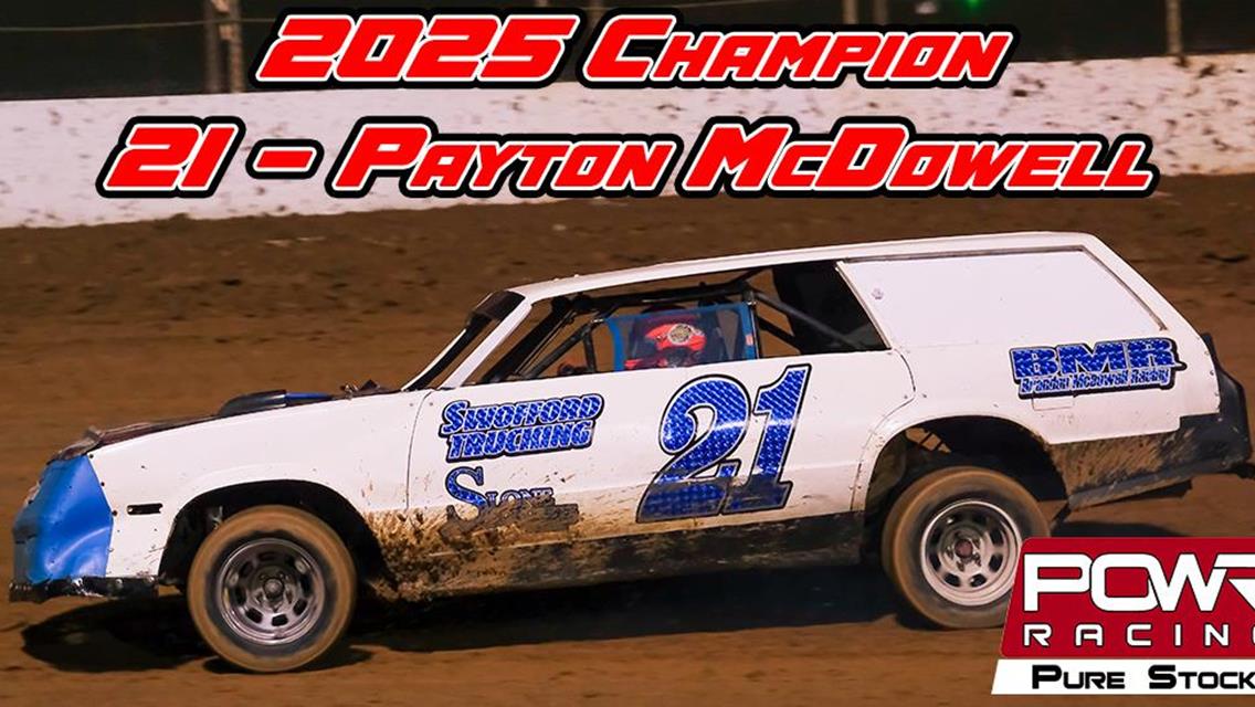 Payton McDowell Maneuvers to 2025 POWRi Pure Stock Championship
