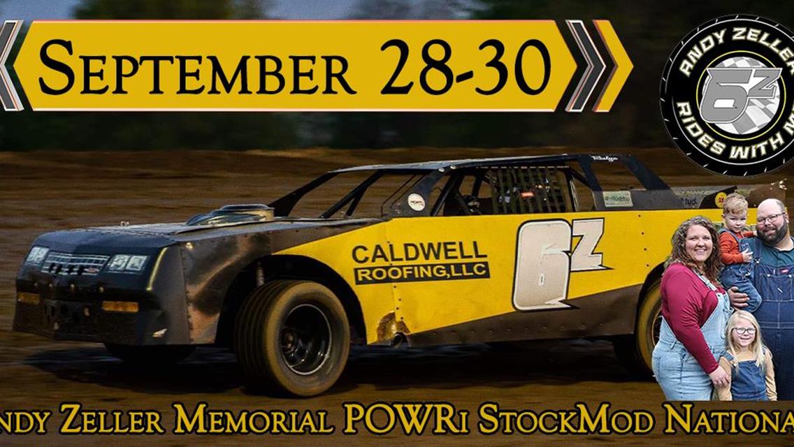 Save the Date: Andy Zeller Memorial POWRi StockMod Nationals at Lake Ozark Speedway September 27-30