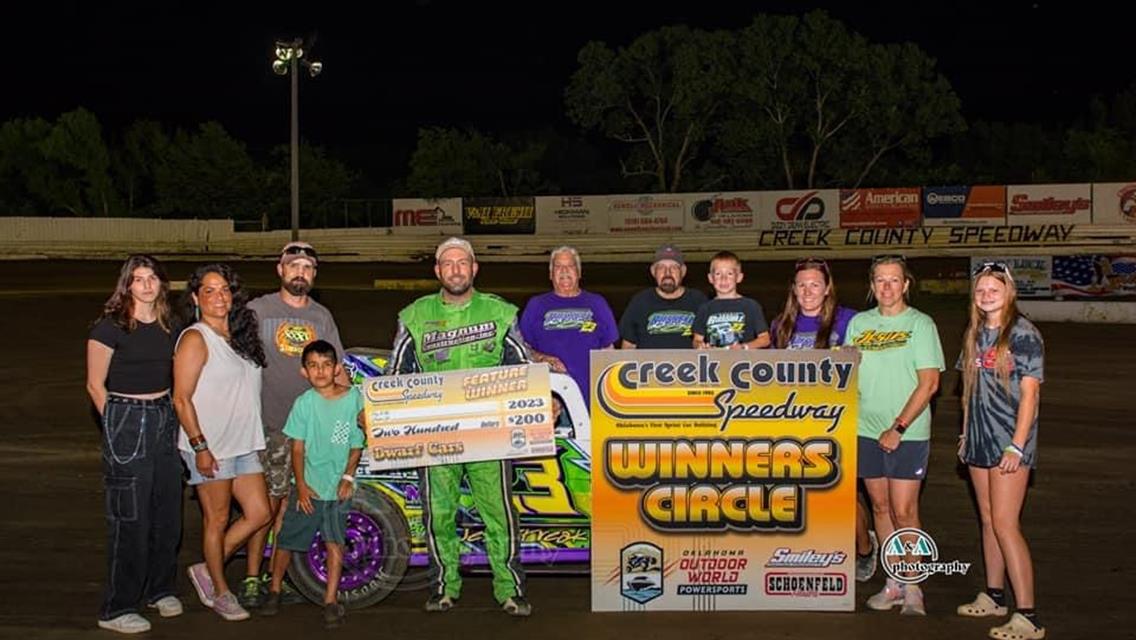 Robbie Russell Runs to Victory with NOW600 Sooner State Dwarf Cars at Creek County Speedway!