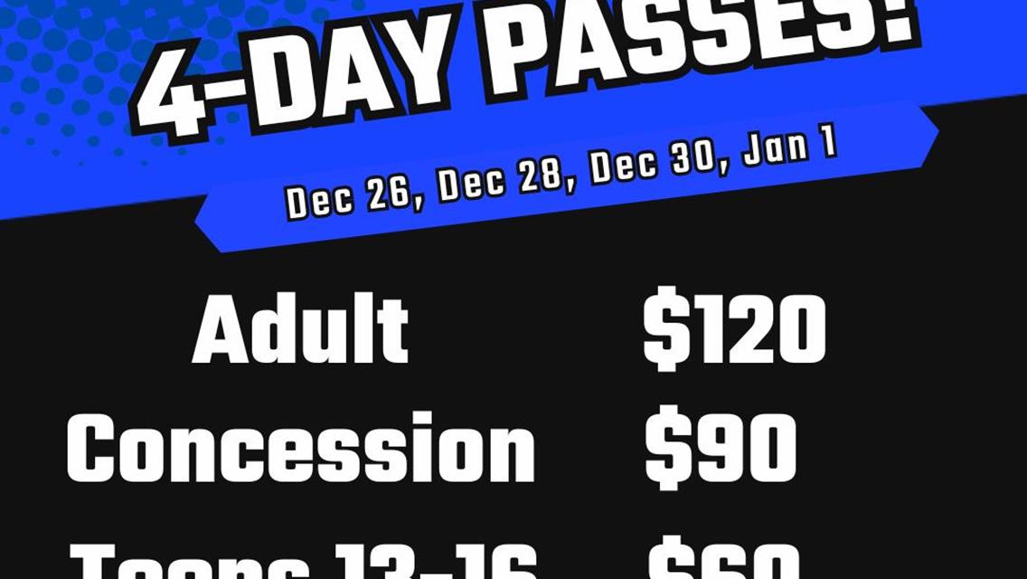Summer of Speed 4-Day Passes
