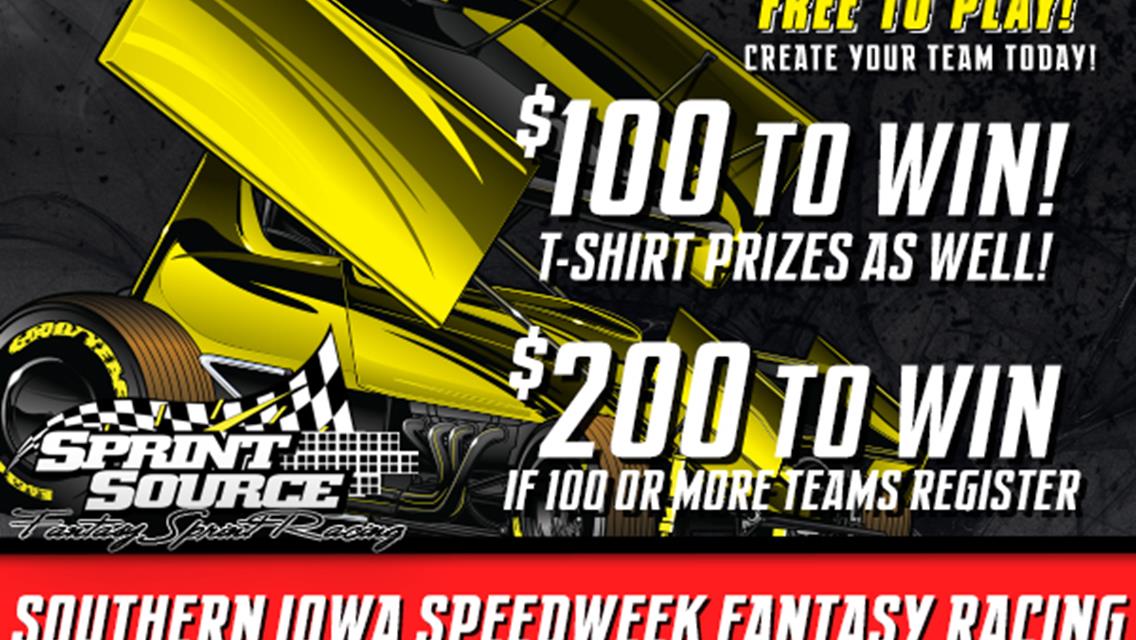 28 Drivers, 14 Matchups and $100 to the Winner of Southern Iowa Speedweek Fantasy!