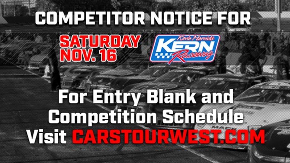 Entry. Blank and Comp Schedule Kern Nov. 15-16