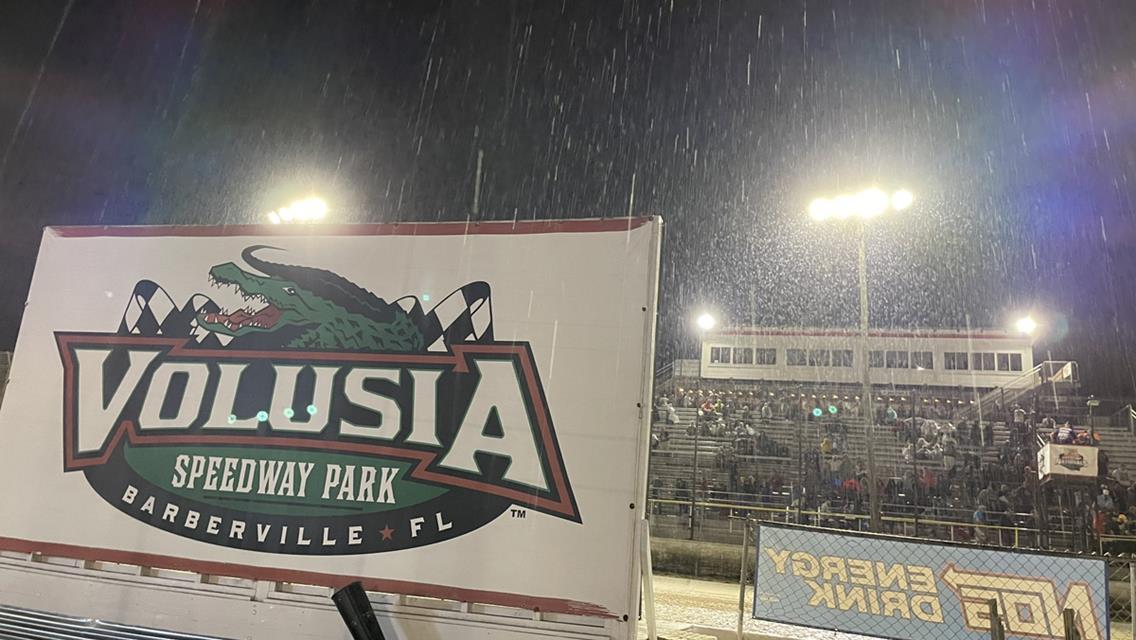 Rain spoils World of Outlaws weekend finale at Volusia