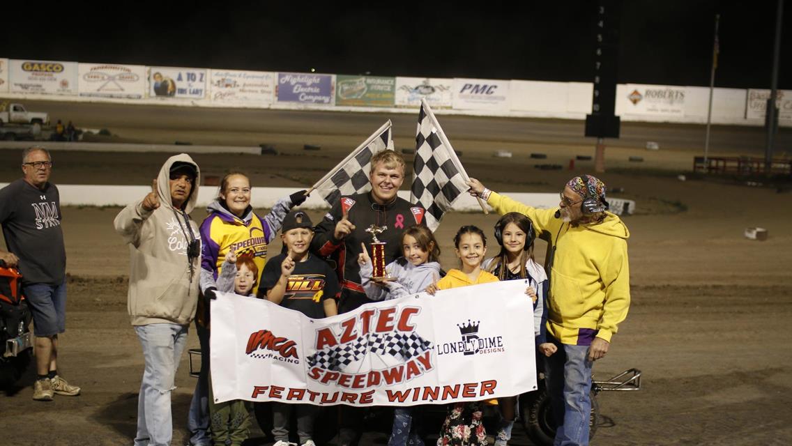 Devon Amos and Joshua Huish Gain Weekend Wins with POWRi DMSS at Aztec