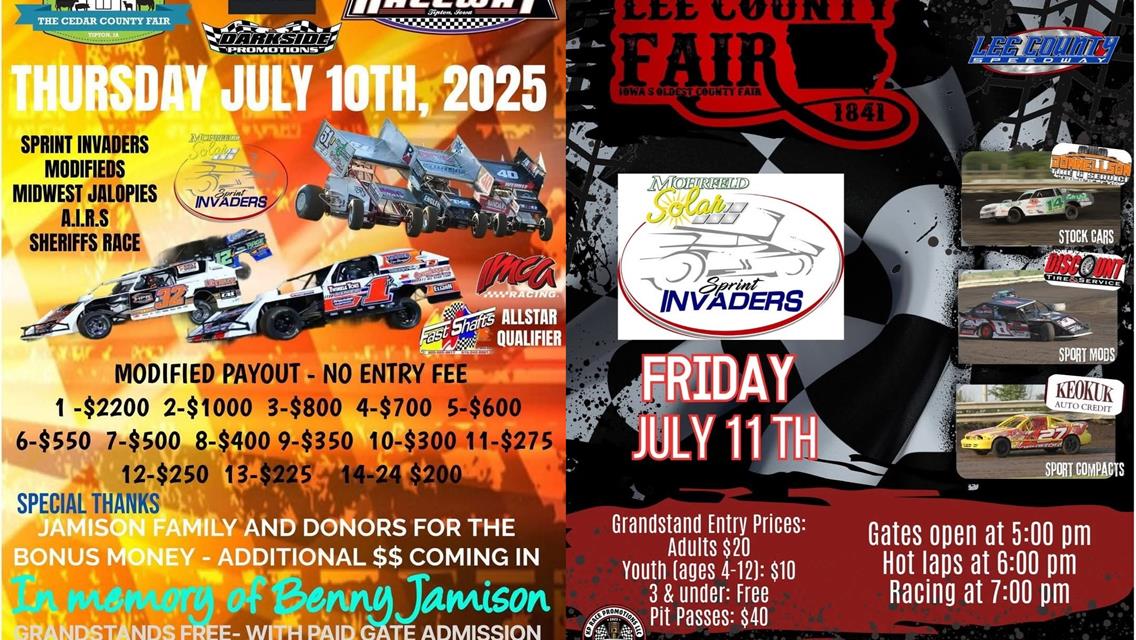 Two County Fair Stops for Mohrfeld Solar Sprint Invaders This Week!