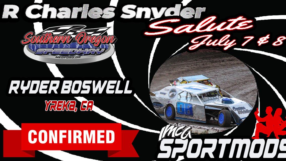 R CHARLES SNYDER SALUTE  July 7-8 Confirmed Drivers