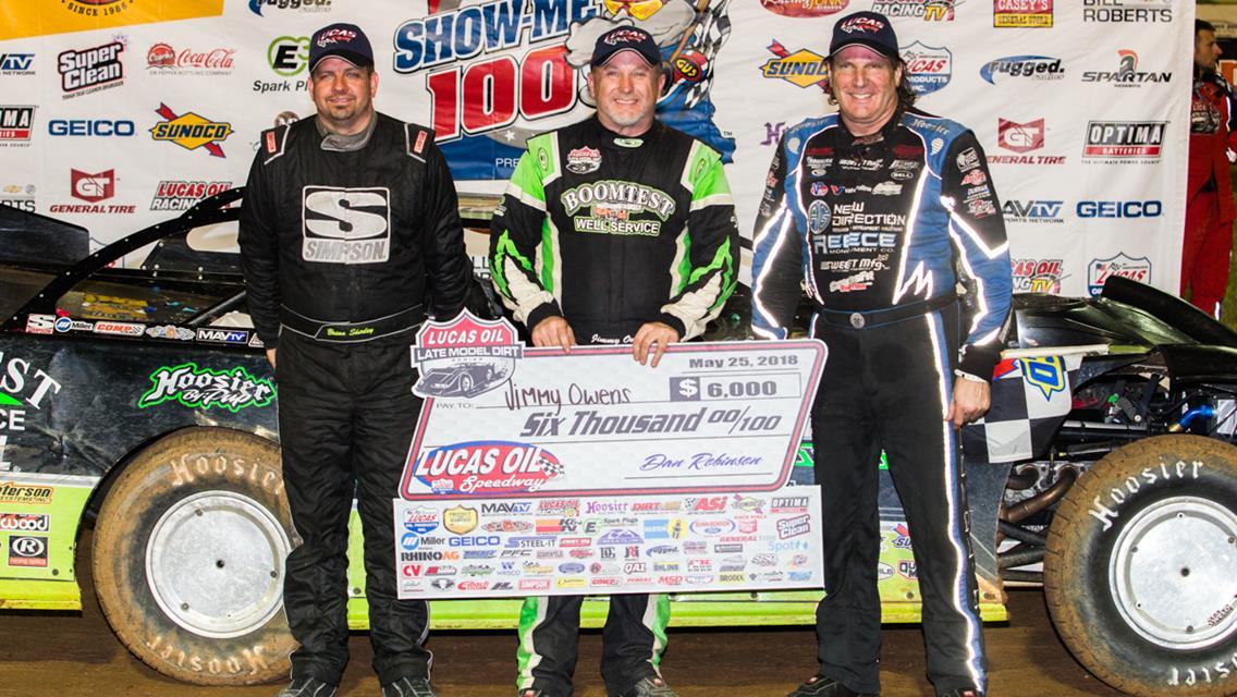 Owens Back in Victory Lane at Lucas Oil Speedway