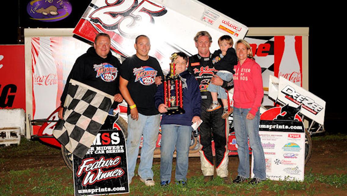 Brooke Tatnell and friends in Victory Lane following his Billy Anderson Memorial win at Princeton June 7.