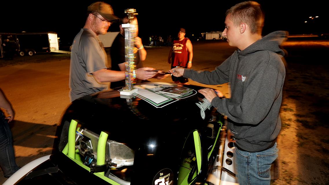 Johnny Kringas celebrates his 2nd victory of the 2015 Season