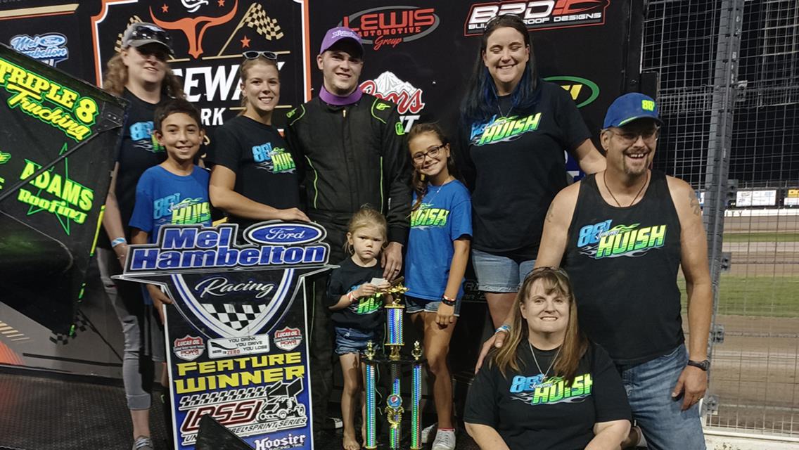 Jeremy Huish Cashes in on First United Rebel Sprint Series Victory of Year at Dodge City Raceway Park