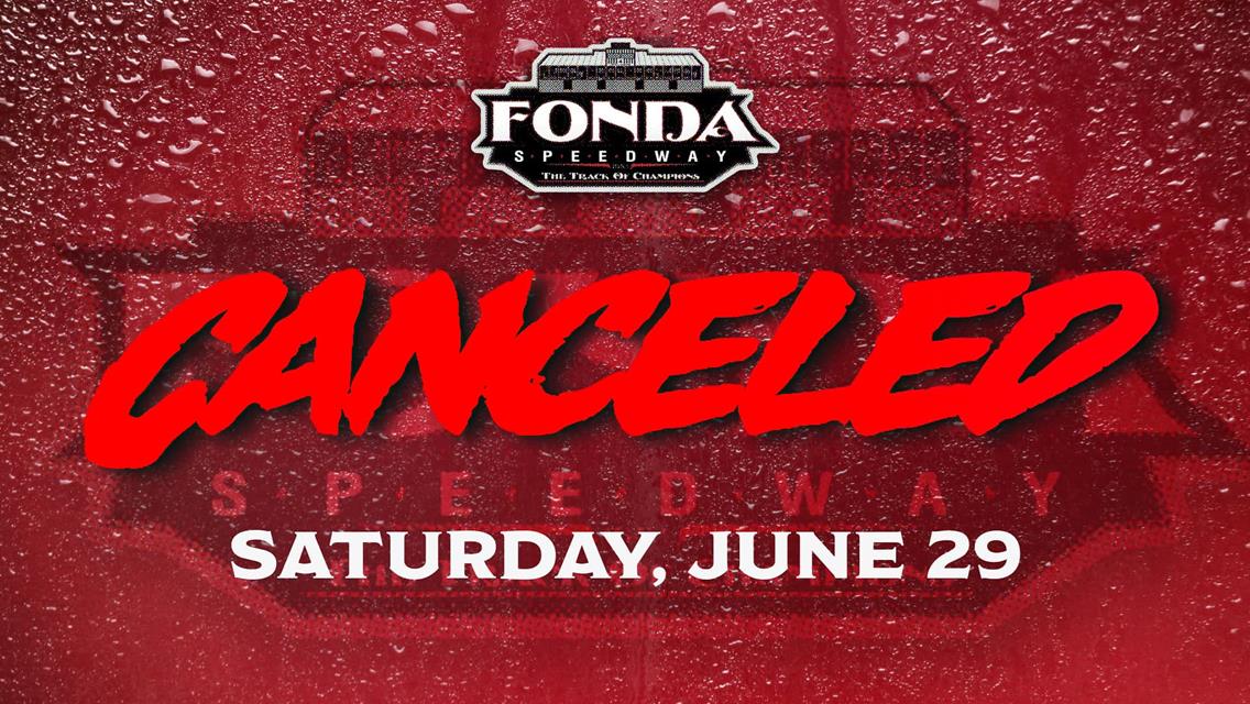 Racing for June 29 Canceled Due to Rain
