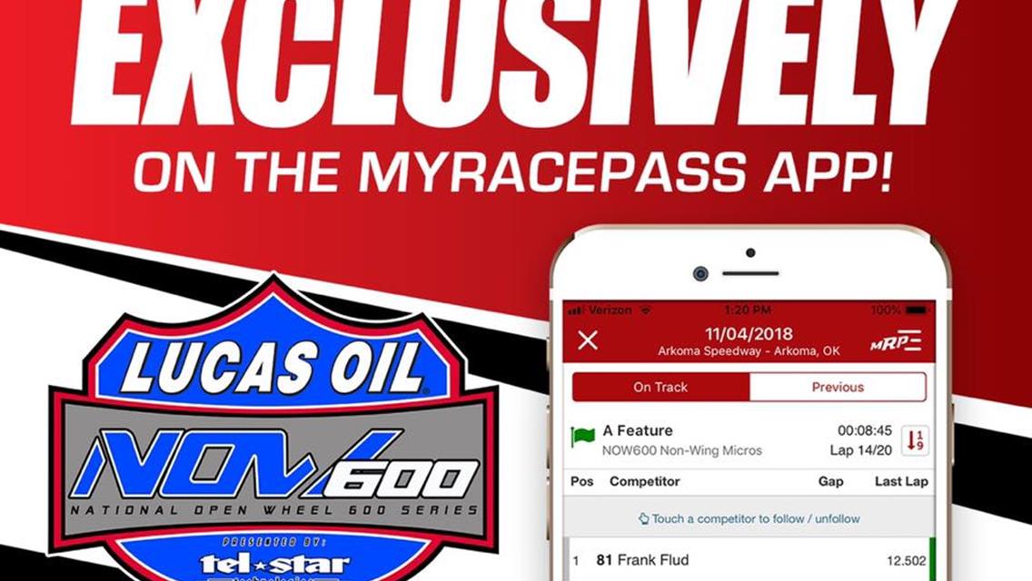 MyRacePass Becomes the Exclusive Race Day App of the Lucas Oil NOW600 National Series