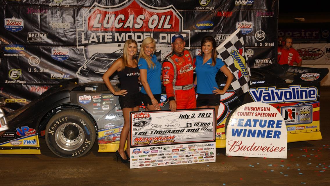 Steve Francis Takes Budweiser 50 at Muskingum County on Tuesday Night