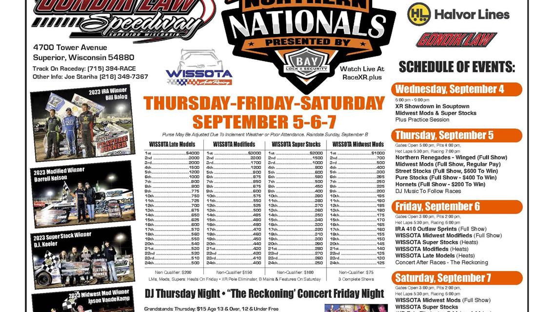 36th Annual XR Northern Nationals presented by Bay Lock &amp; Security Flyer