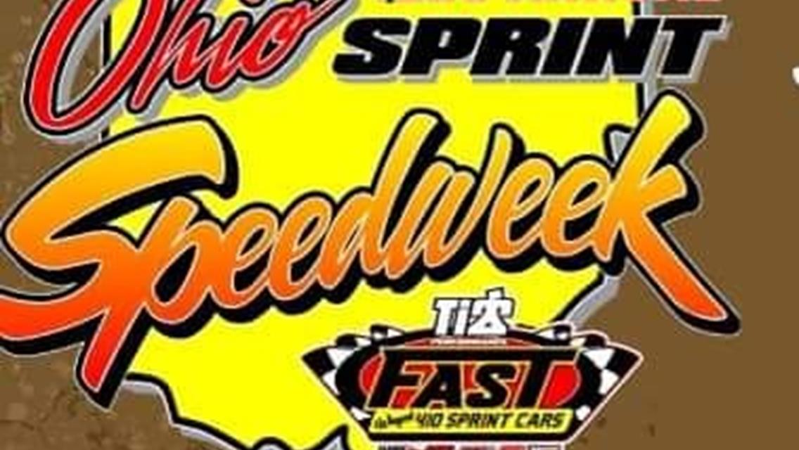 42ND ANNUAL OHIO SPRINT SPEEDWEEK HEADS TO SHARON ON WEDNESDAY; RUSH SPRINTS ALSO IN ACTION
