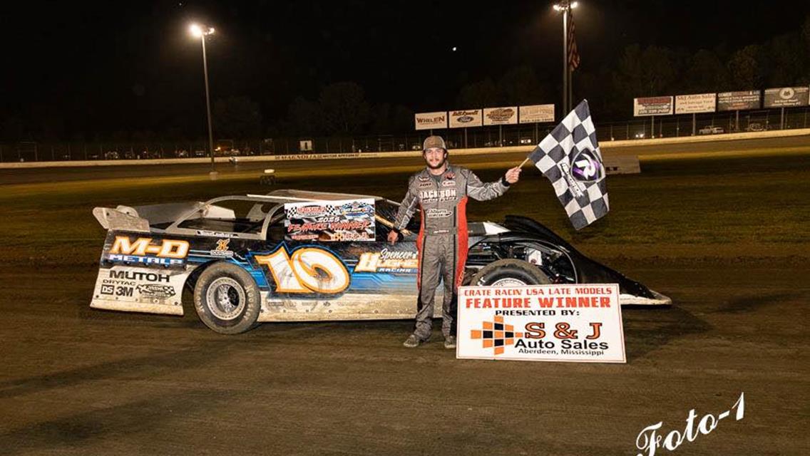 Spencer Hughes captured a Late Model victory at Magnolia Motor Speedway on Saturday, August 23.