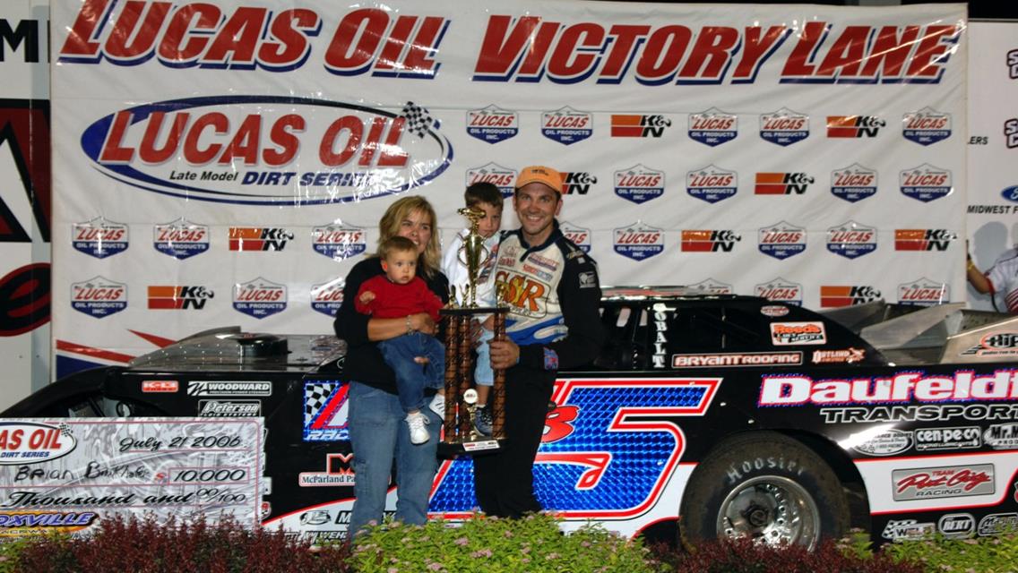Brian Birkhofer Blasts to Lucas Oil Late Model Dirt Series Win at Knoxville Raceway