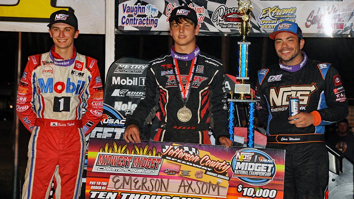 Axsom Aces USAC Midwest Midget Championship finale at Jefferson County