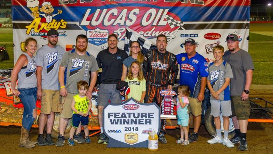 Fuqua and Hendrix continue to dominate as Jackson and Fennewald also win at Lucas Oil Speedway