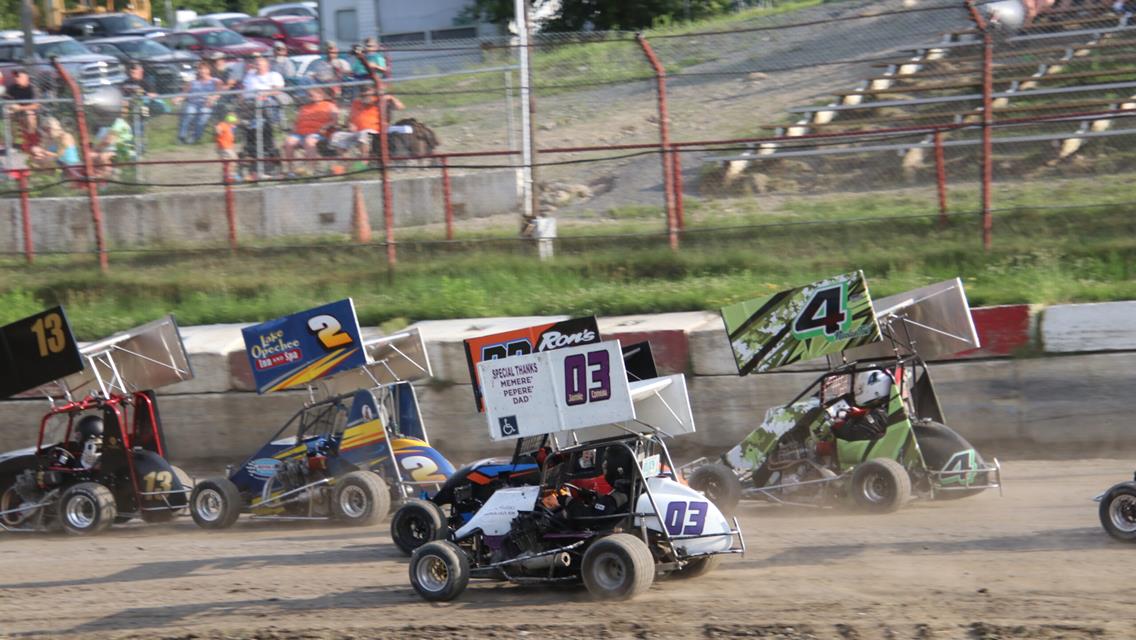 2023 first time winners Spencer Braley in the Woodsville Power Equipment Ridge Runners Kelly Miller Sr. in the High Country Dispensary Late Models