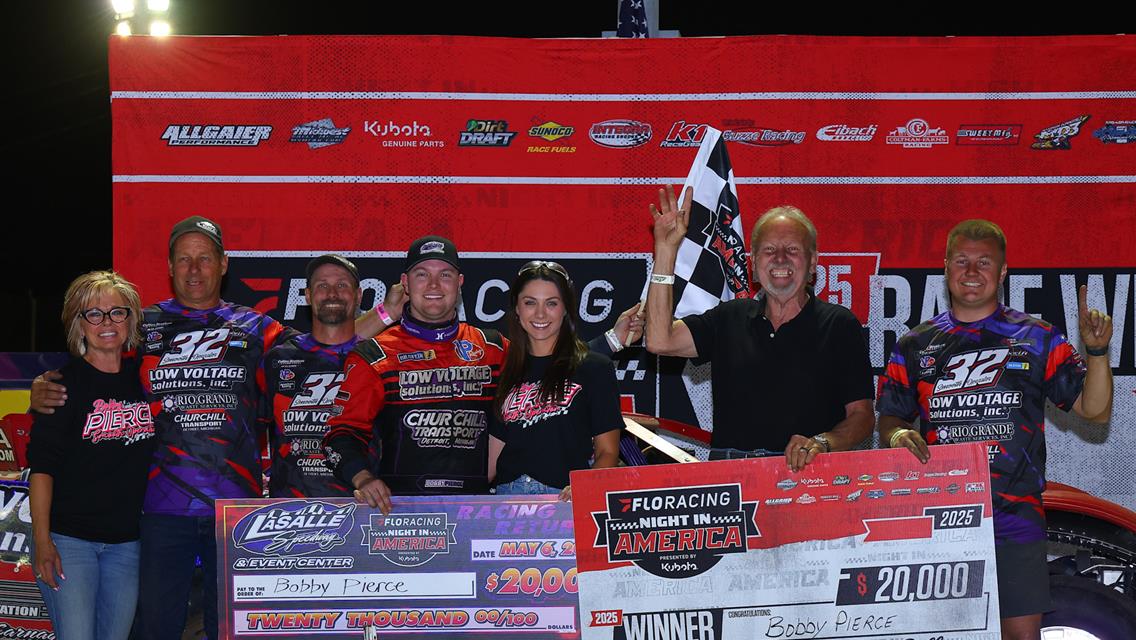 Bobby Pierce Wins FloRacing Night in America Opener at La Salle Speedway