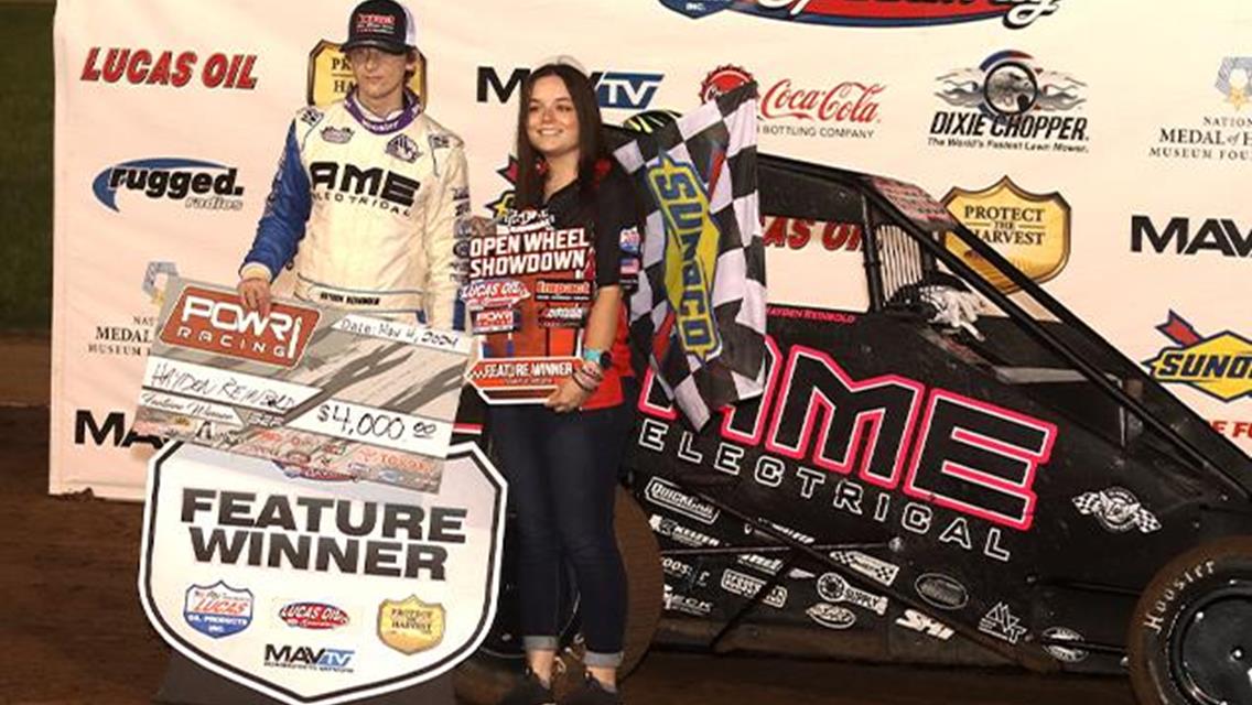 Hayden Reinbold Wins with POWRi National and West Midget Leagues at Lucas Oil Speedway