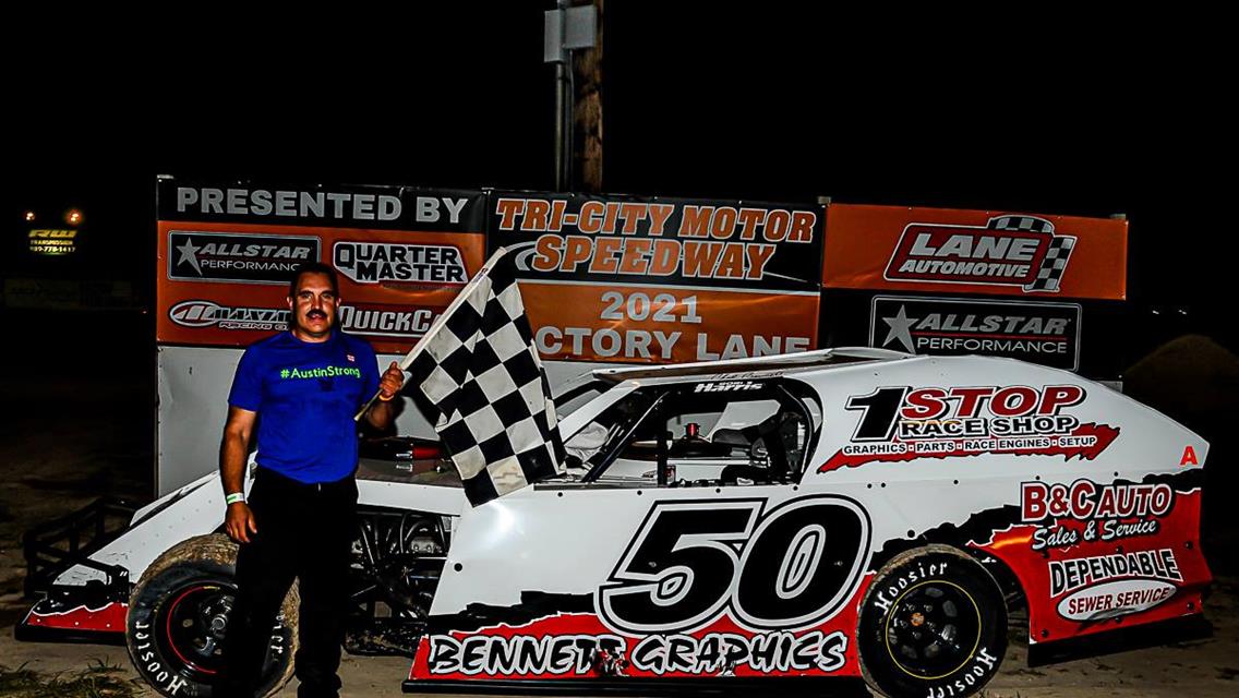 Bennett Bags Emotional Win at Tri-City Motor Speedway