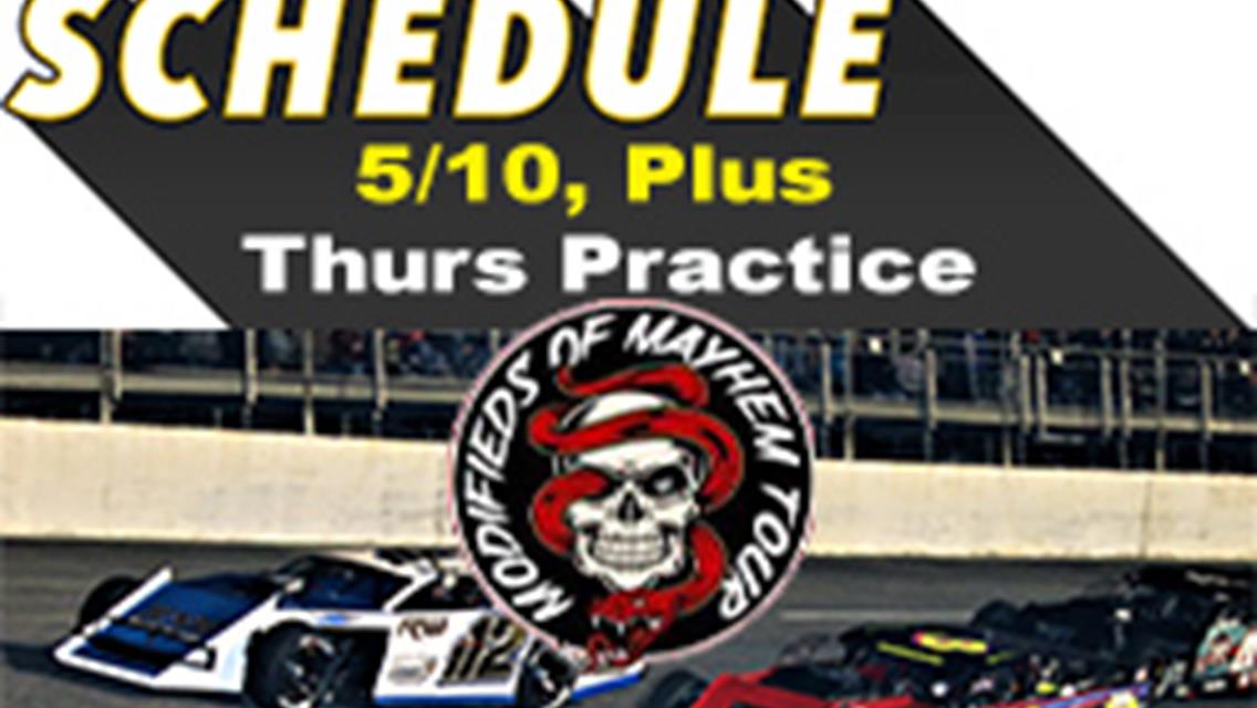 Modifieds of Mayhem Schedule For Next Event.