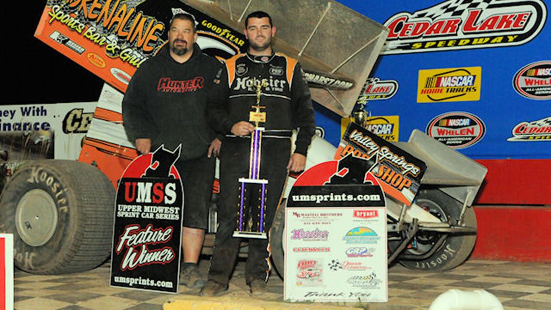 Kaley Gharst in Victory Lane following his Richert Memorial win at CLS September 8.