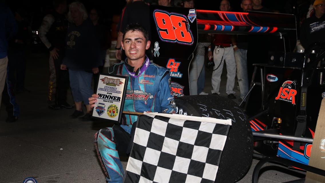 History Maker - Tyler Thompson Breaks Track Record; Becomes Youngest Novelis Supermodified Feature Winner at Oswego Speedway