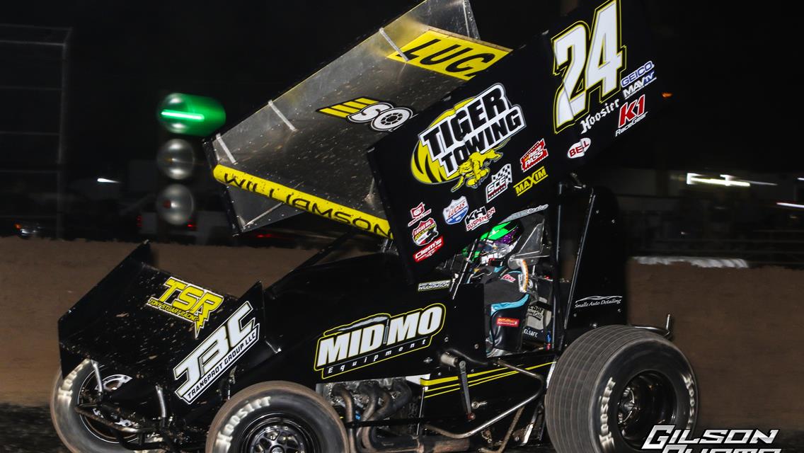 Williamson Battles for ASCS National Tour Podium Before Flat Tire at U.S. 36 Raceway