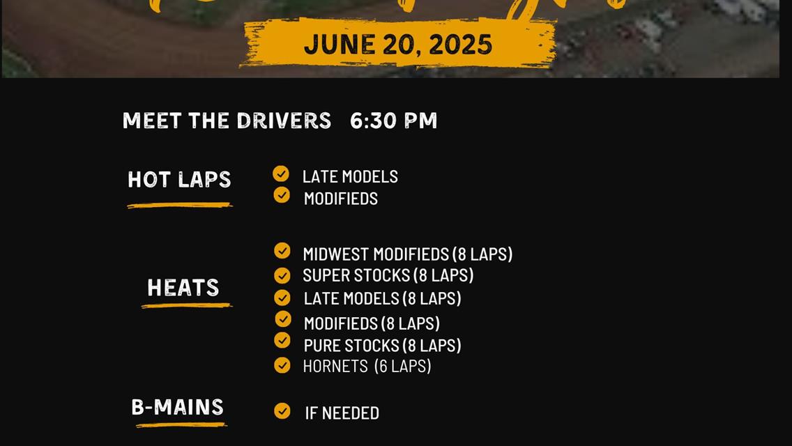 IT’S MEET THE DRIVERS NIGHT at Gondik Law Speedway!