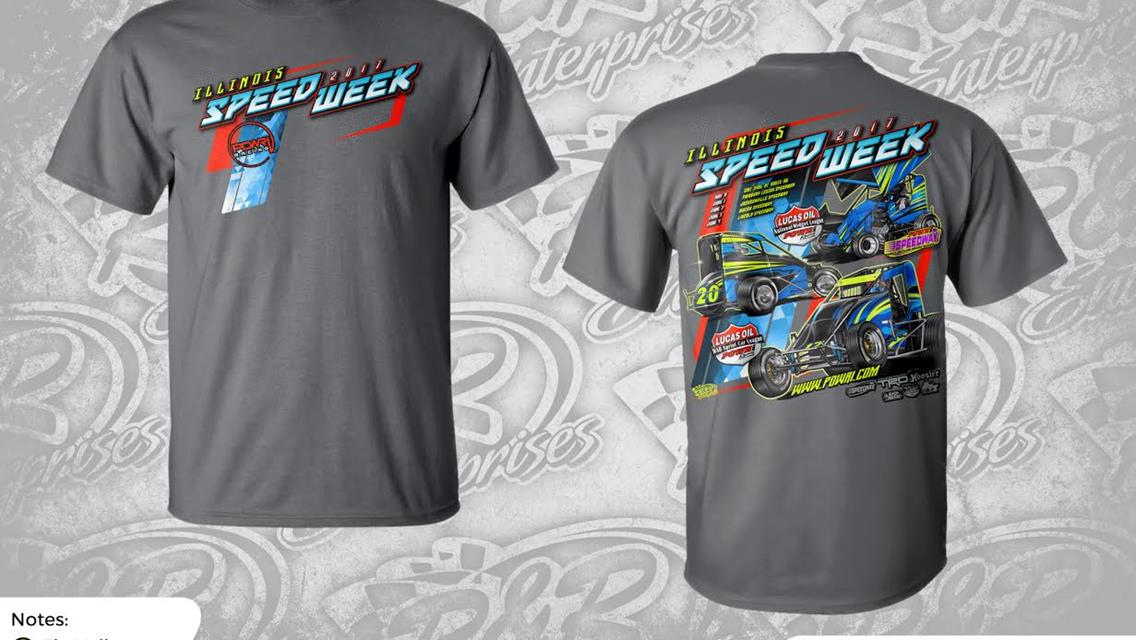 POWRi Illinois SPEED WEEK Shirts Released for Pre Sales