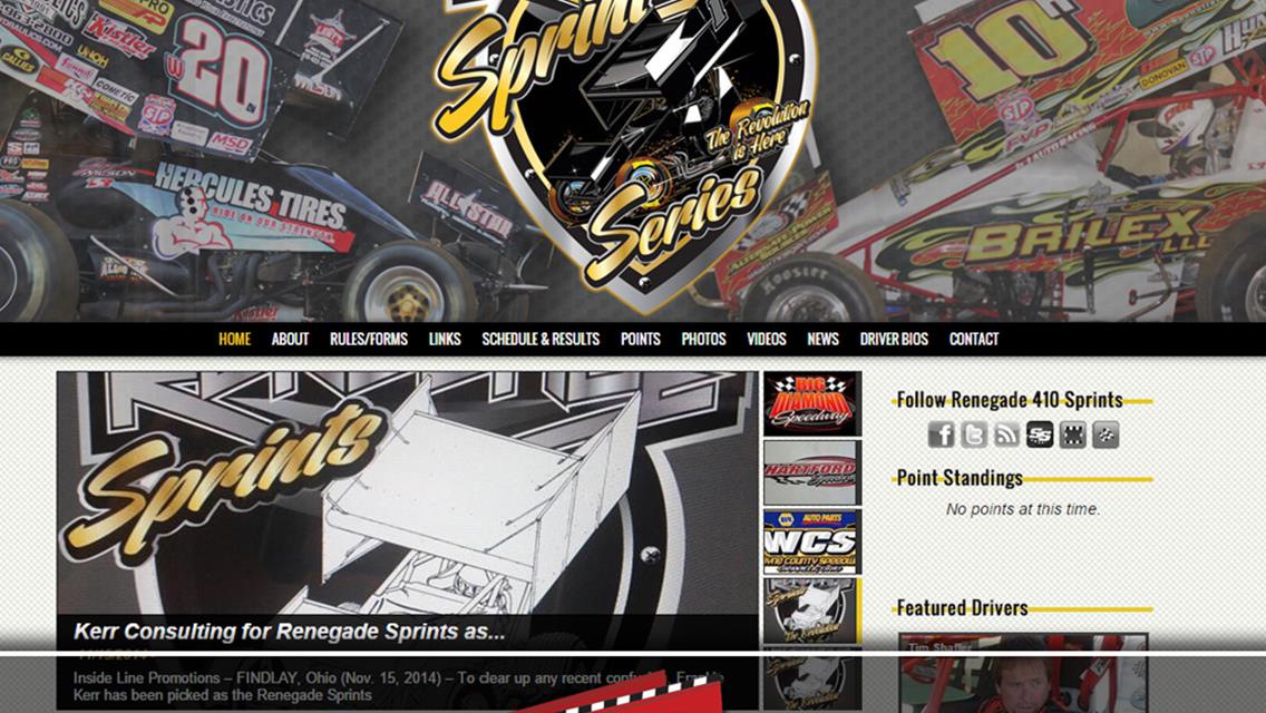 Driver Websites Builds Fresh Website for Renegade Sprints