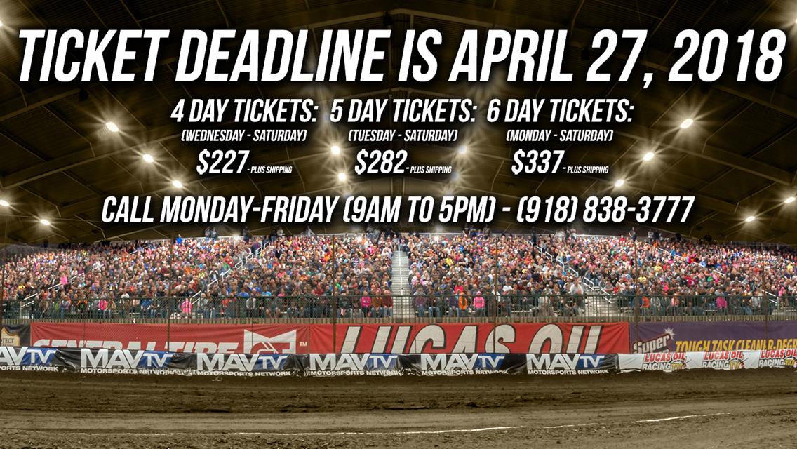 Have You Renewed Your Seats? Chili Bowl Ticket Deadline is April 27, 2018
